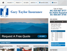 Tablet Screenshot of garytaylorinsurance.com